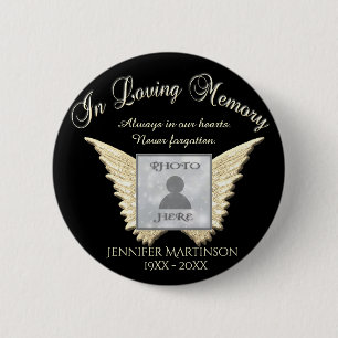 Add Photo Custom  Memorial 2 Inch Round Button