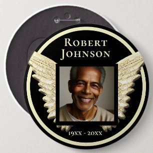 Add Photo Custom  Memorial 6 Inch Round Button