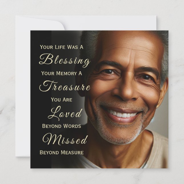 Add Photo Custom Memorial Invitation (Devant)