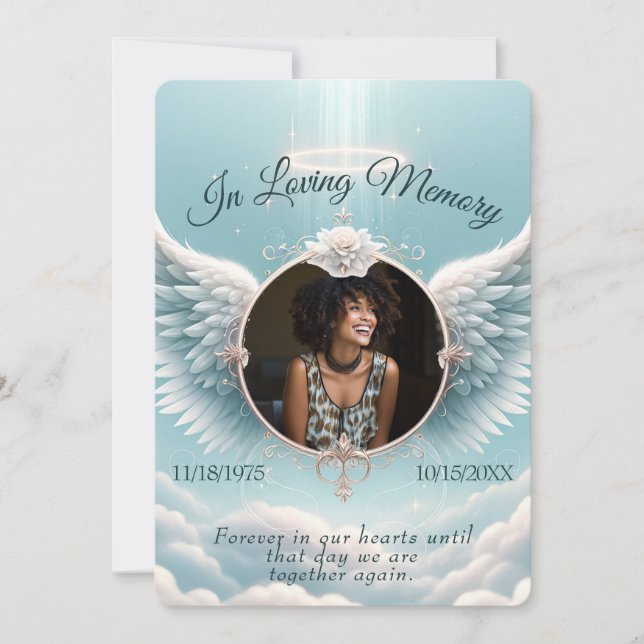Add Photo Custom Memorial Invitation (Front)