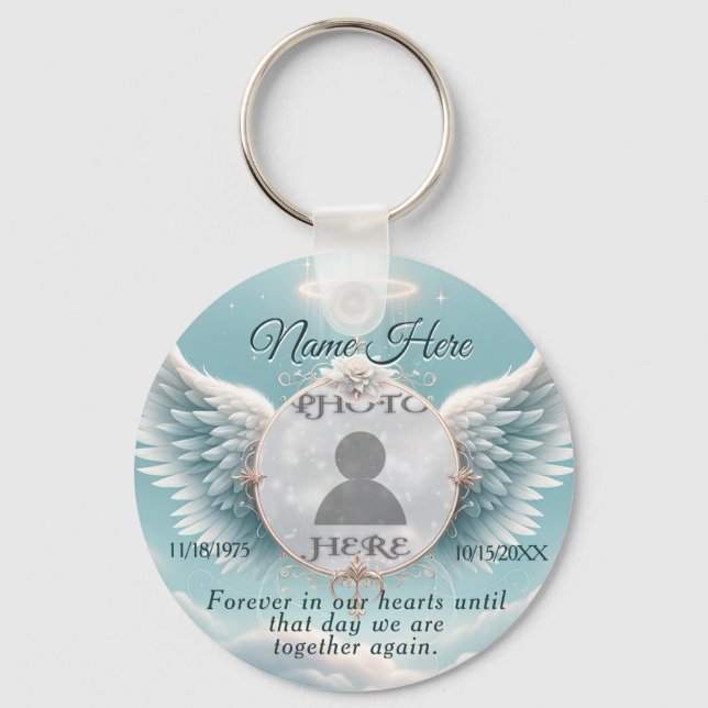 Add Photo Custom Memorial Keychain (Front)