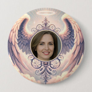 Add Photo Custom Memorial Pastel 4 Inch Round Button
