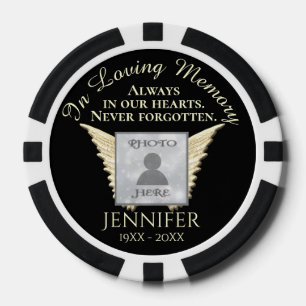 Add Photo Custom  Memorial Poker Chips