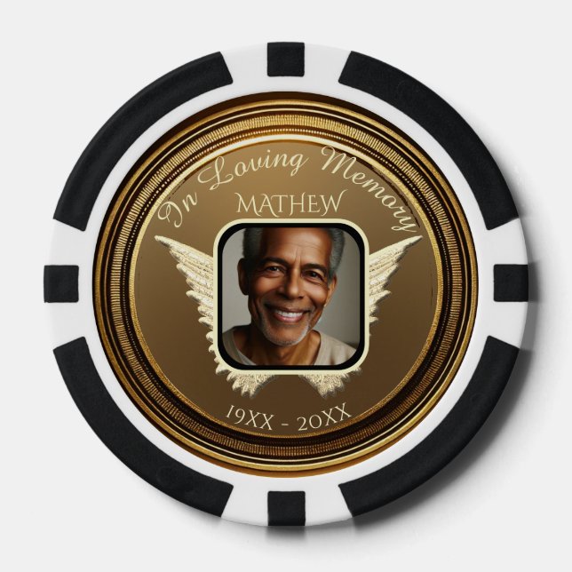Add Photo Custom  Memorial Poker Chips (Front)