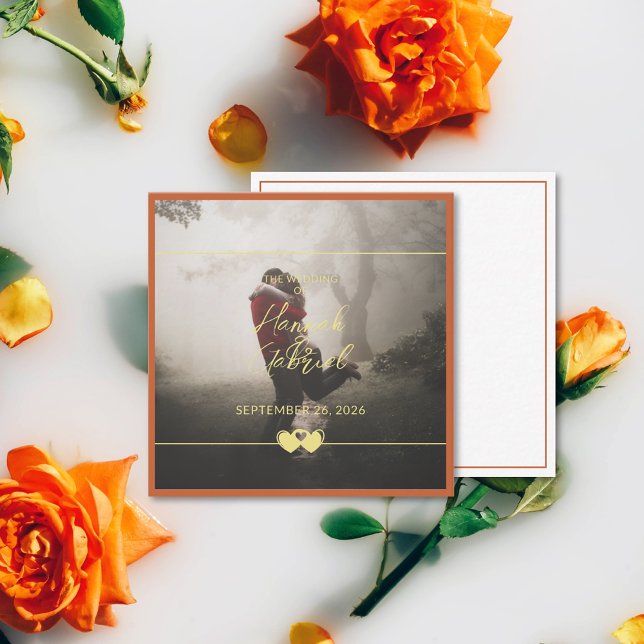 Add Photo Custom Text Flat Note Card (Add Photo Custom Text Flat Note Card (front and back))