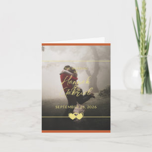 Add Photo Custom Text Folded Note Card