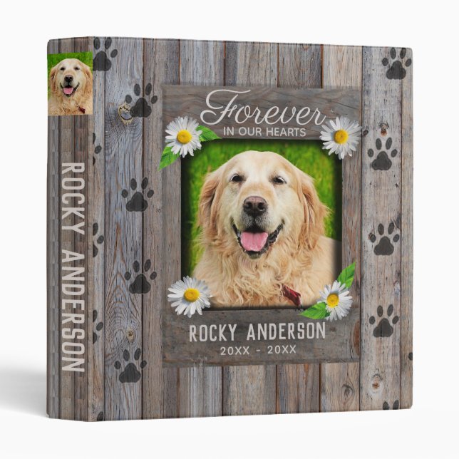 Add Photo, Dog, Cat, Pet Memorial Vinyl Binder (Front/Spine)