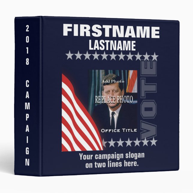 Add Photo Election Organizer Binder (Front/Spine)
