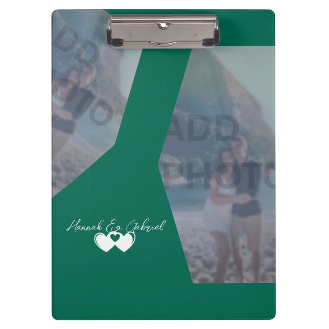 Add Photo Emerald Green Clipboard (Front)