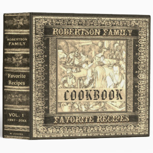 Add Photo Gold Family Recipe Binder