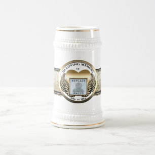 Add Photo Memorial Heart Beer Stein