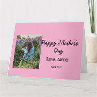 Add photo name classic elegant Happy mother's day