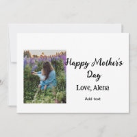 Add photo name classic elegant Happy mother's day