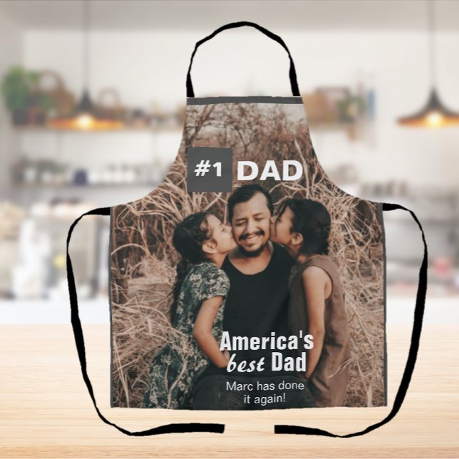 Add Photo Number One Dad All-Over Print Apron (Creator Uploaded)