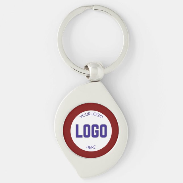 Add Photo or Logo on Clean Company Business  Keychain (Front)