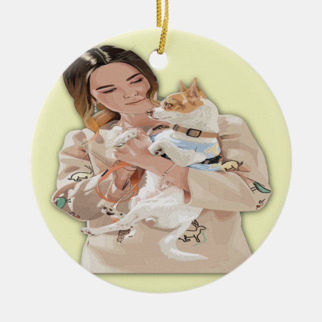 Add Photo Personalize Ceramic Ornament (Front)