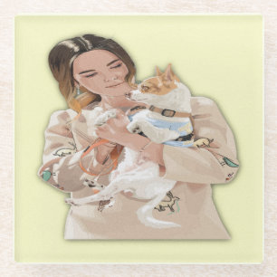Add Photo Personalize Glass Coaster