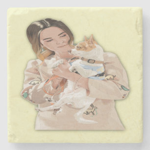 Add Photo Personalize Stone Coaster