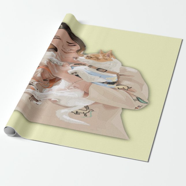 Add Photo Personalize Wrapping Paper (Unrolled)