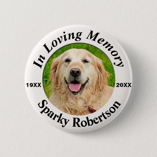 Add Photo Pet Memorial 2 Inch Round Button (Front)