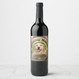 Add Photo Pet Memorial Wine Label