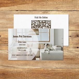 Add Photo Pet QR Code Business Cards