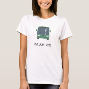 Add Photo Text Personalized Retired Bus Driver T-Shirt