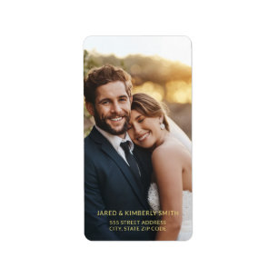 Add Photo Vertical Return Address Label