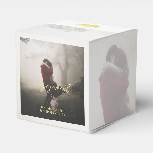Add Photo Wedding Favor Box (Back Side)