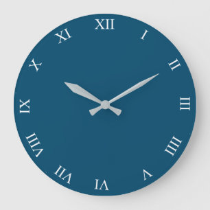 Add Picture or Art, White Roman Numbers Clock Face