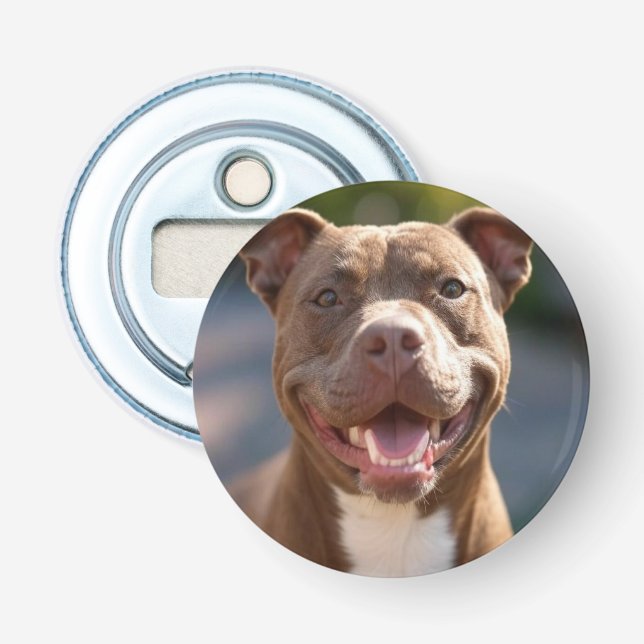 Add Pit Bull Photo Customize Bottle Opener (Front)