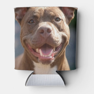 Add Pit Bull Photo Customize Can Cooler