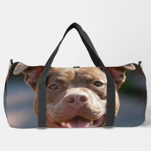 Add Pit Bull Photo Customize Duffle Bag