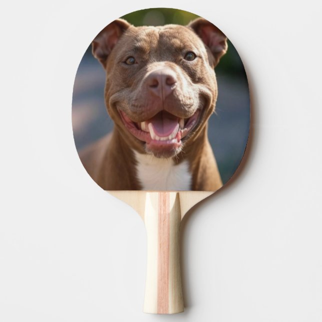 Add Pit Bull Photo Customize Ping Pong Paddle (Front)