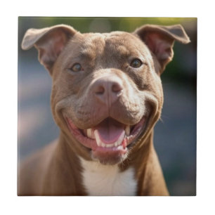 Add Pit Bull Photo Customize Tile