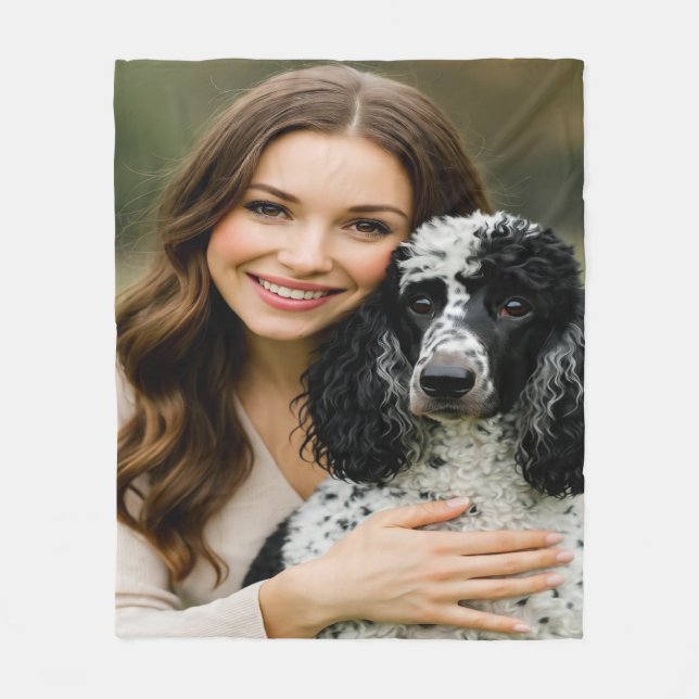 Add Poddle Photo Personalize Customize Fleece Blanket (Front)