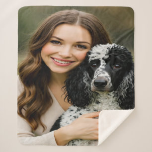 Add Poddle Photo Personalize Customize Sherpa Blanket