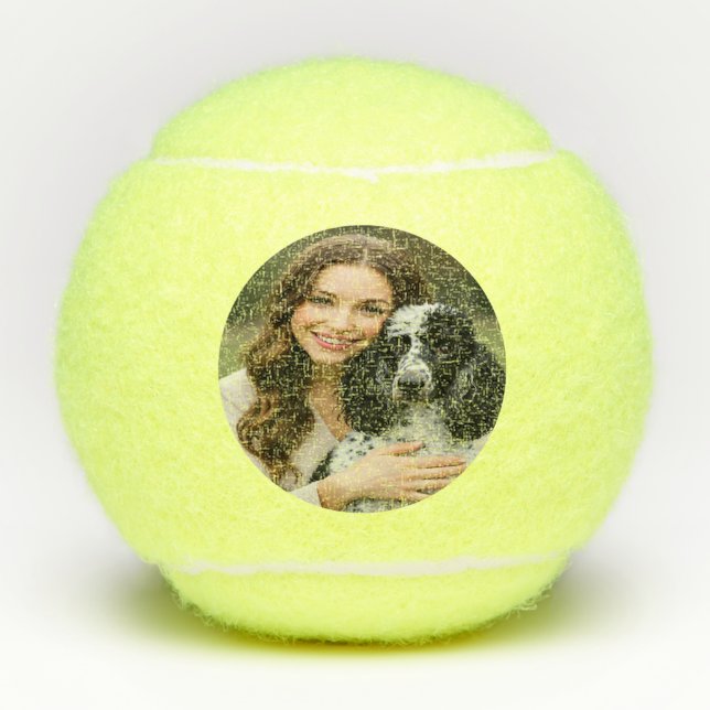 Add Poddle Photo Personalize Customize Tennis Balls (Front)