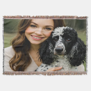 Add Poddle Photo Personalize Customize Throw Blanket