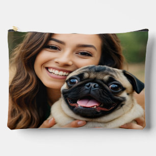Add Pug Photo Personalize Customize Accessory Pouch