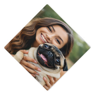 Add Pug Photo Personalize Customize Graduation Cap Topper