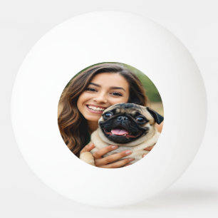 Add Pug Photo Personalize Customize Ping Pong Ball
