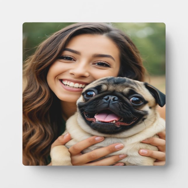 Add Pug Photo Personalize Customize Plaque (Front)
