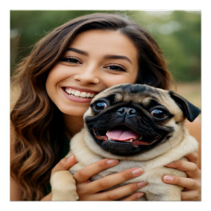 Add Pug Photo Personalize Customize Poster