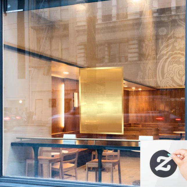 Add QR Code Text Logo Blank Background Template Window Cling (Cafe Window)