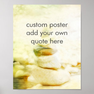 add  quote rock cairn tranquil soft colours  poster