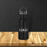 Add Rectangle Business Company Logo Professional 532 Ml Water Bottle<br><div class="desc">Promote your business with this cool water bottle,  featuring custom logo & text. Easily add your own logo and info by clicking on the "personalize" option.</div>