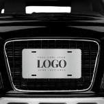 Add Rectangle Business Logo Silver Metallic Grey License Plate<br><div class="desc">Drive visibility with this silver metallic license plate featuring your rectangle business logo. Designed for corporate branding,  professional promotion,  or staff swag,  this elegant grey plate is a sleek way to showcase your company. Add your logo to create a bold,  branded accessory.</div>