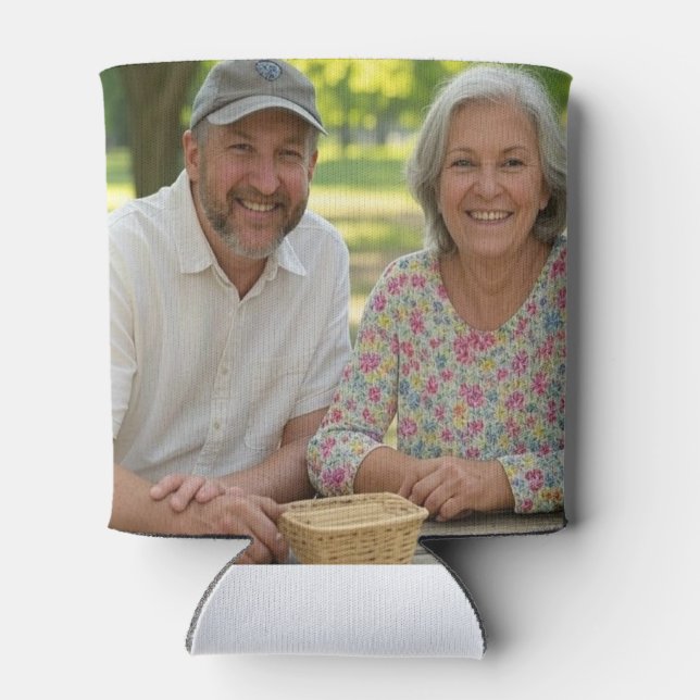 Add Retired Photo Customize Can Cooler (Back)