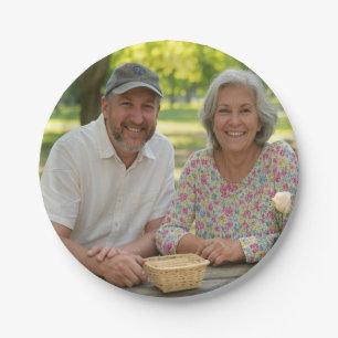 Add Retired Photo Customize Paper Plate